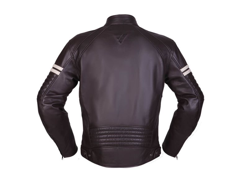 Modeka August 75 blouson de moto en cuir (marron / beige)