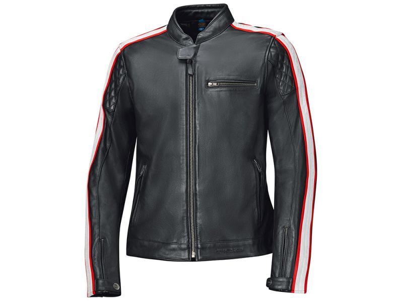 Held Brixham Leder Motorradjacke (schwarz / rot)-56