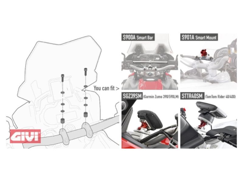 GIVI Kit d'adaptation Smart Bar pour le montage