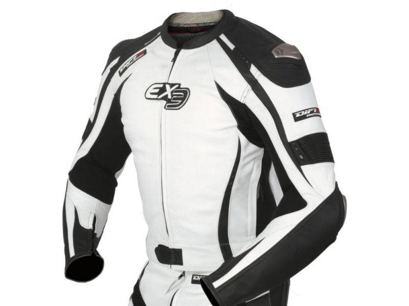 DIFI Veste de moto Imola EX3 hommes (noir / blanc)