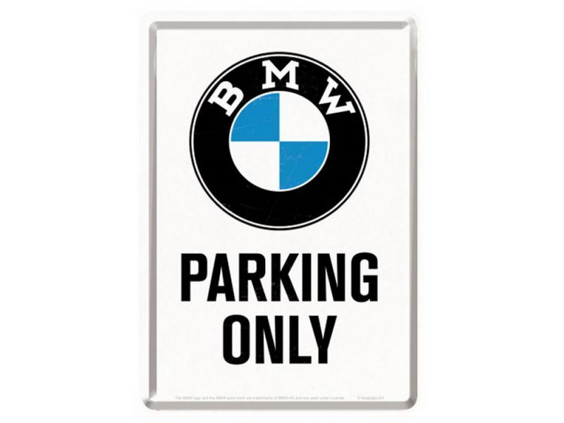 Nostalgic-Arts BMW Parking Only Carte postale en métal (10x14cm)