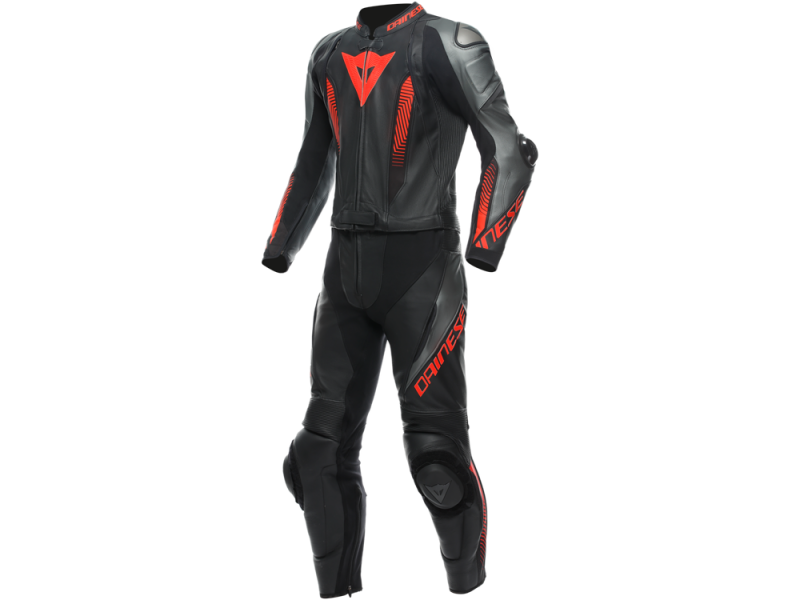 Dainese Laguna Seca 5 2tlg. Motorradlederkombi Herren (schwarz/anthrazit/rot)