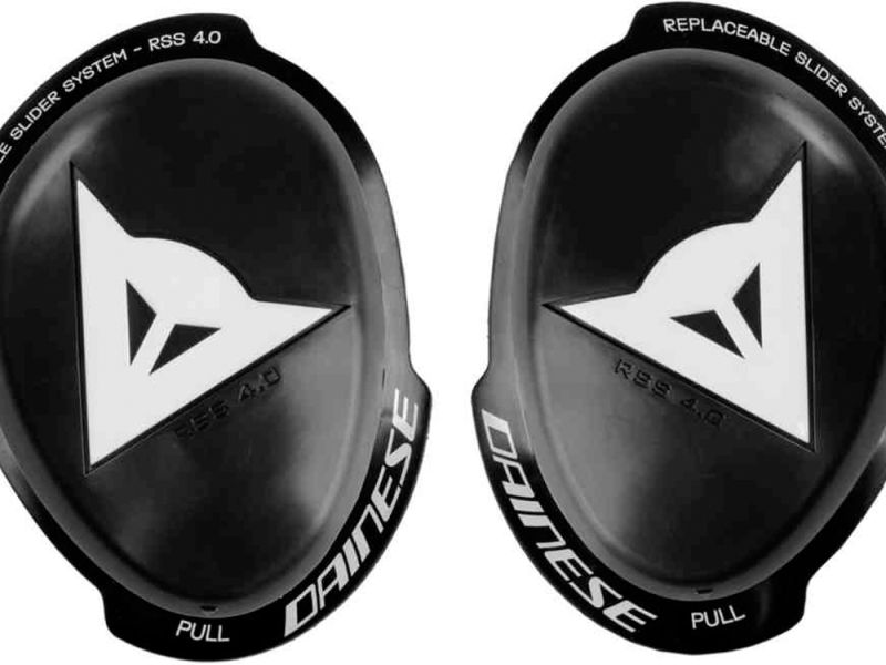 Dainese RSS 4.0 Knieschleifer Full Kit (Schwarz/Weiß)