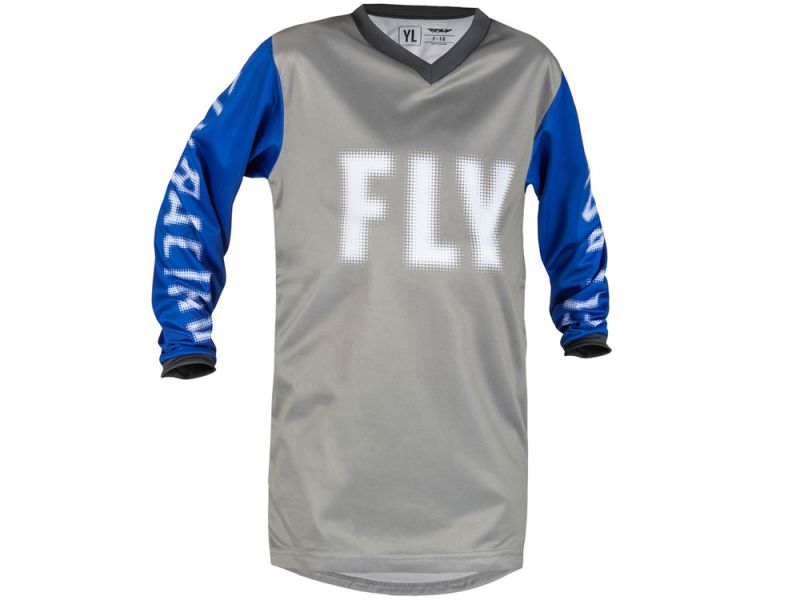 FLY Racing F-16 Cross Jersey Jugendliche (grau / blau )