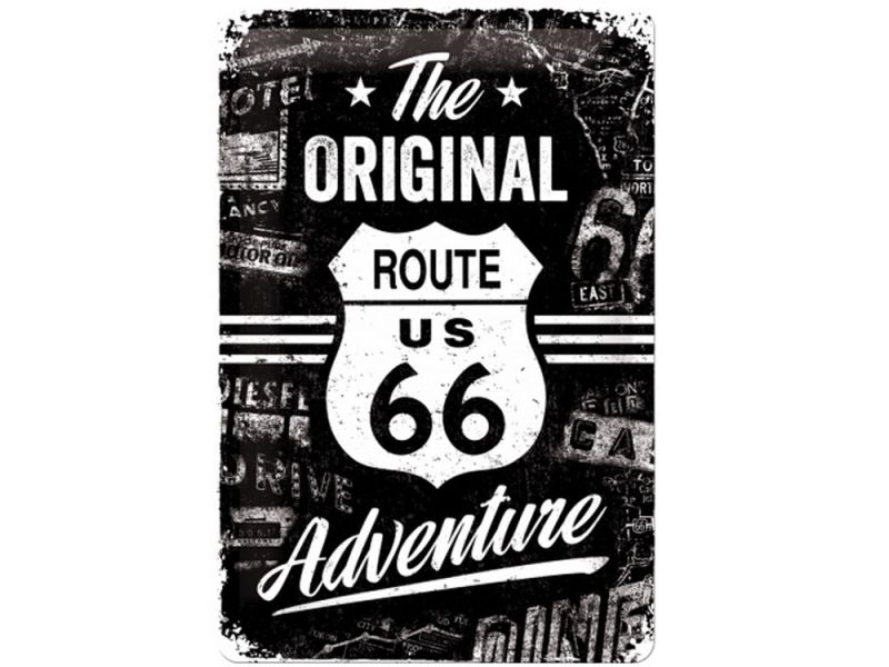 Nostalgic-Arts Route 66 The Original Adventure Plaque en métal (20x30cm)