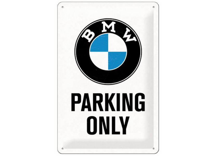 Nostalgic-Arts BMW Parking Only Plaque en métal (20x30cm)