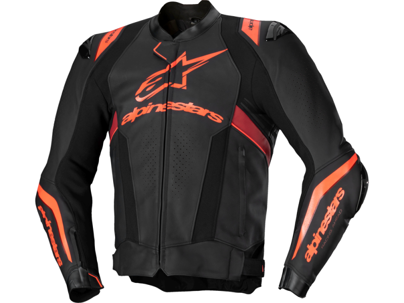 Alpinestars Missile V3 Ignition Motorradjacke (Schwarz/Fluorot/Dunkelrot)