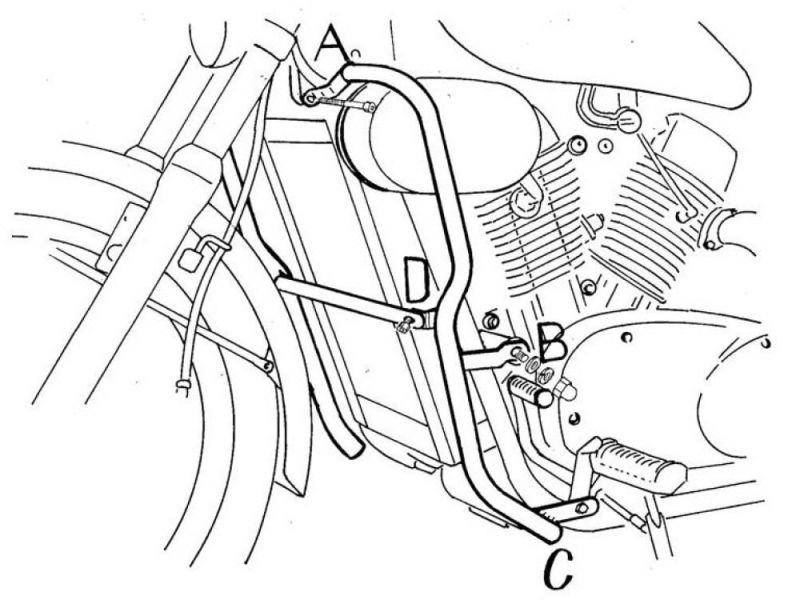 Hepco & Becker Arceaux de sécurité Kawasaki VN 1500 (1988-1993) VN 1500 SE (1988-1994)