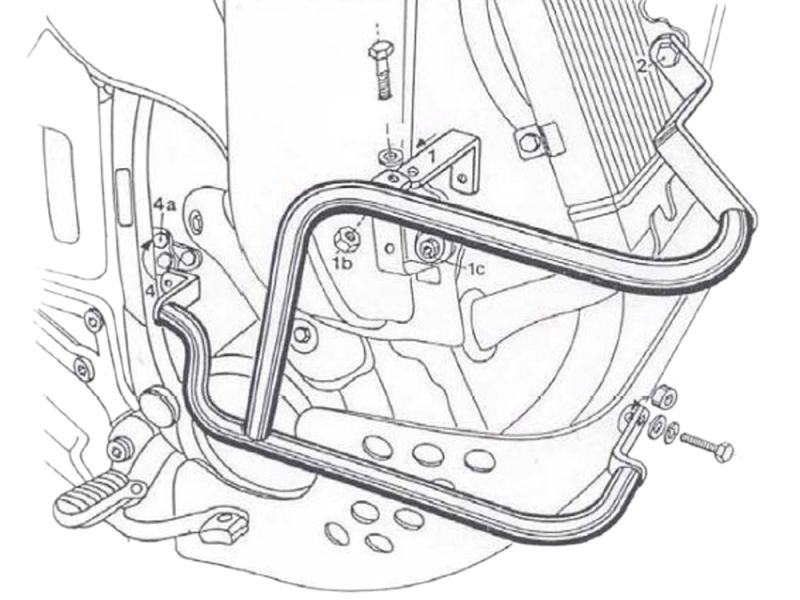 Hepco & Becker Pare-chocs Honda XRV 650 / 750 Africa Twin (noir 1988-1992)
