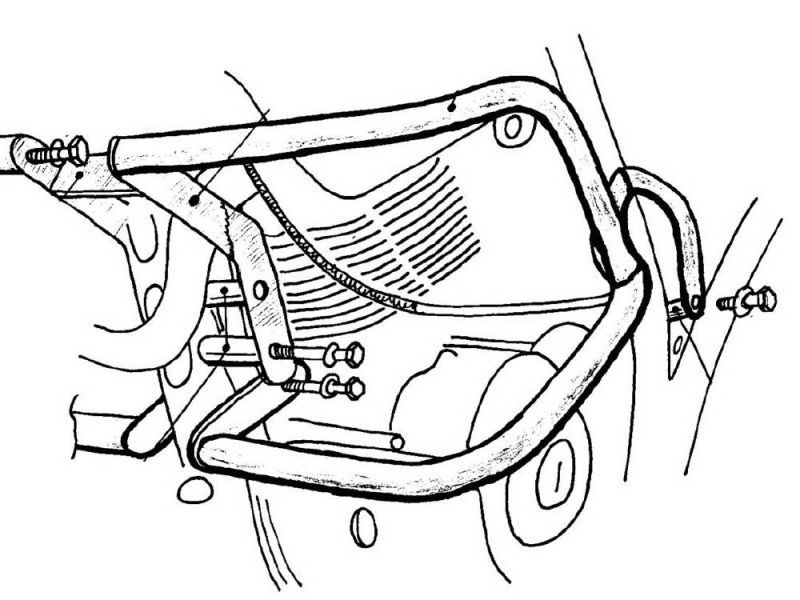 Hepco & Becker Barre de protection du moteur Yamaha XT 600 Z Ténéré (1988-1990)