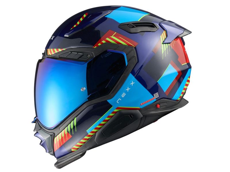 Nexx X.WST3 Fluence Motorrad Integralhelm (blau / rot)