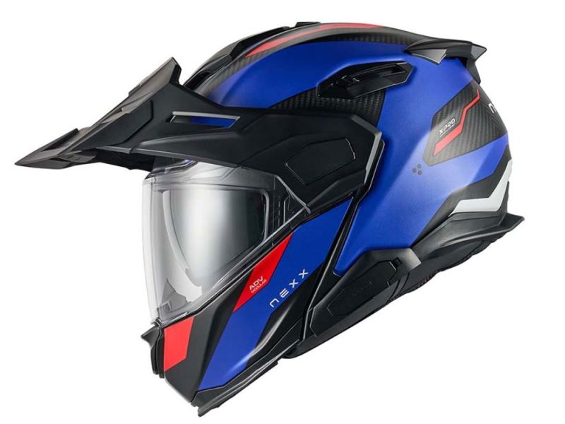 Nexx X.LFC Terra MT Motorrad Klapphelm (blau / rot)