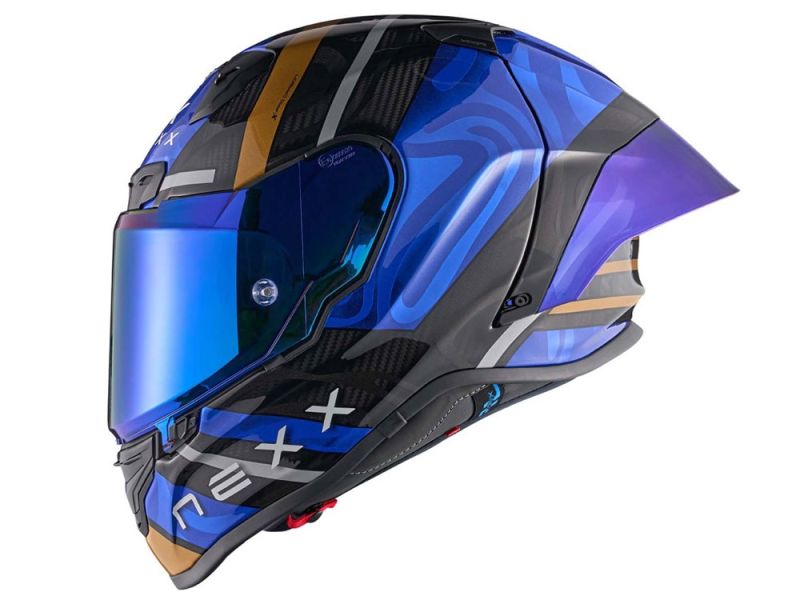 Nexx X.R3R Swirl Sky Motorrad Integralhelm (blau)