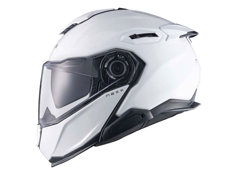 Nexx X.LifeTour Plain Motorrad Klapphelm (weiß)
