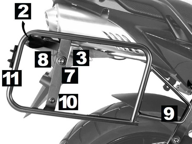 Hepco & Becker Lock-It porte-bagages Yamaha FZ 6 / Fazer (2007-2008 noir)