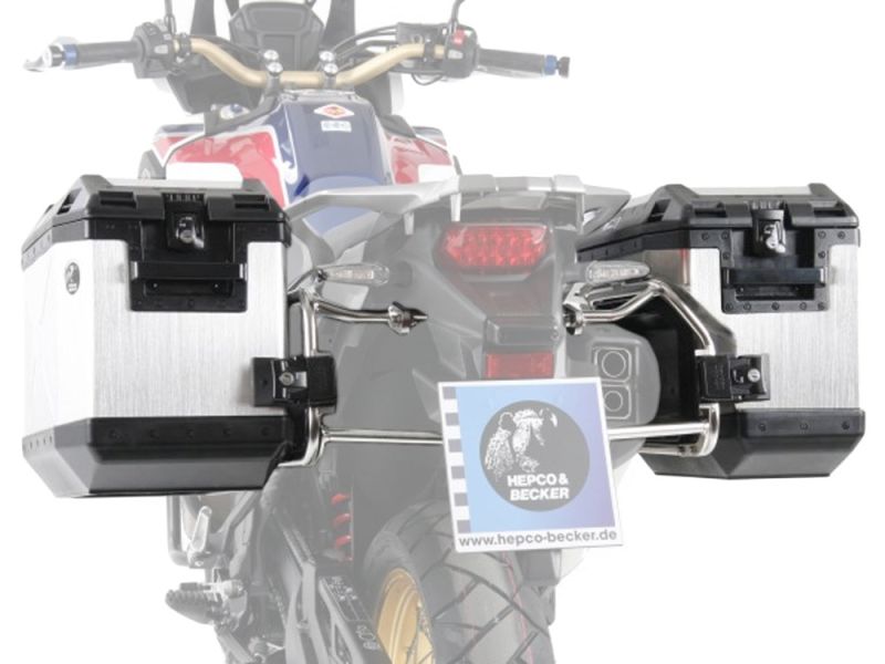 Hepco & Becker Xplorer Cutout Moto Kit de valises latérales avec support Honda CRF 1000 Africa Twin (2016-)