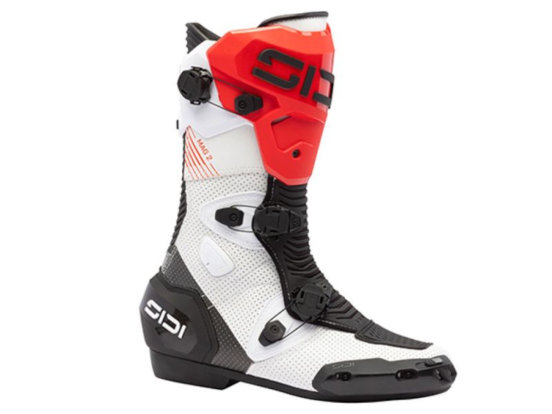 Sidi Mag-2 Air Motorradstiefel (weiß / schwarz / rot)