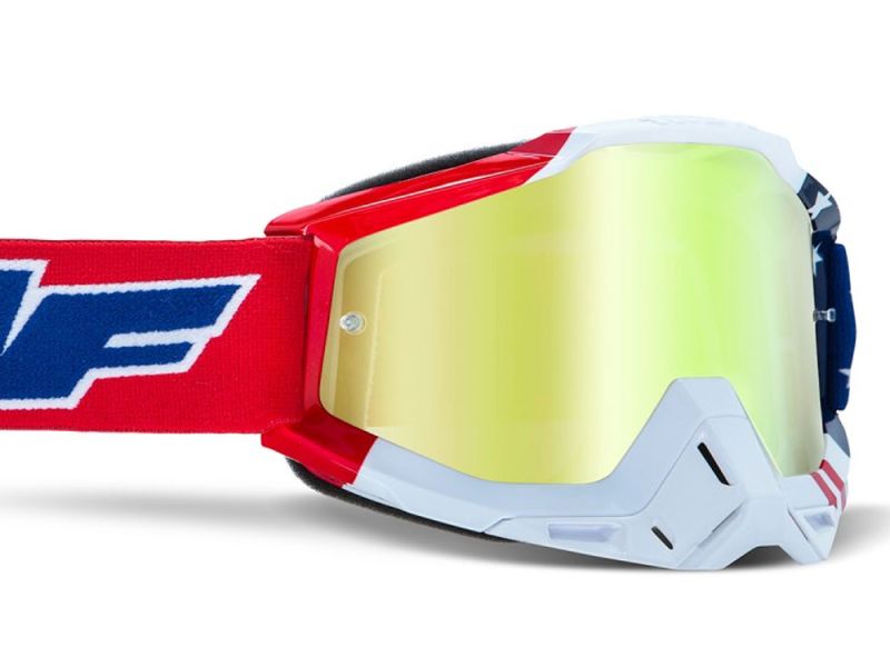 FMF Powerbomb Rocket US of A Crossbrille (gold verspiegelt)