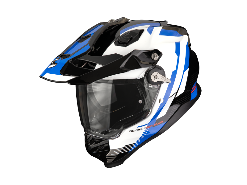 Scorpion ADF-9000 Air Patrol Motorradhelm (Schwarz/Blau/Weiß)