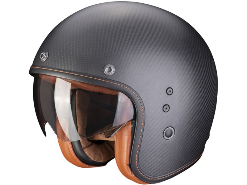 Scorpion Belfast Carbon Evo Solid casque jet (noir mat / carbone)