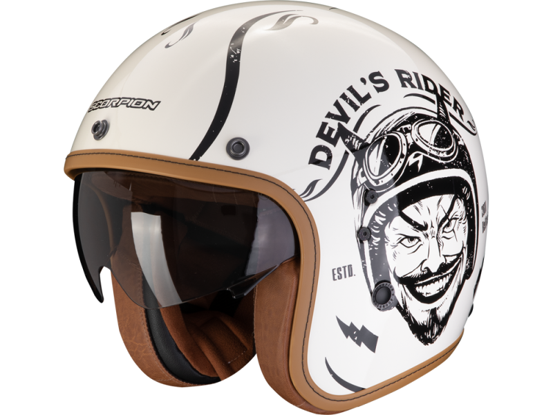 Scorpion Belfast EVO Romeo Jethelm (Cream/Schwarz)