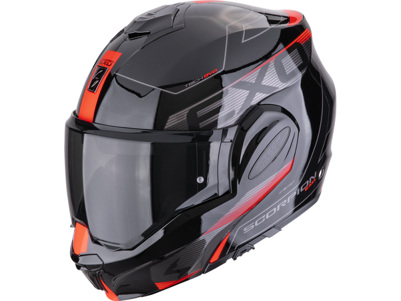 Scorpion EXO-TECH EVO Traveller Motorradhelm (Schwarz/Rot)