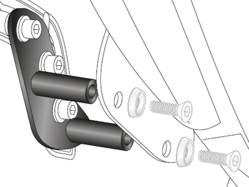 Hepco & Becker Adaptateur C-Bow Ducati Diavel (droite)