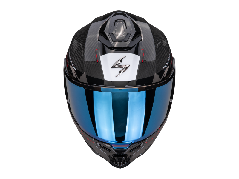 Scorpion Exo-1500 Carbon Air Zity Motorradhelm (Schwarz/Rot/Blau)