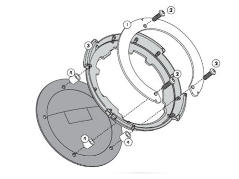 GIVI Fixation TankLock BMW / Ducati / KMT (6 vis)