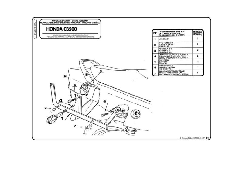 Hepco & Becker Pare-chocs Honda CBX 1000 (1978-1979)