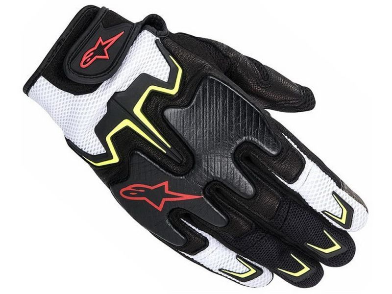 Alpinestars Gants de moto Fighter (noir / jaune / rouge / blanc)