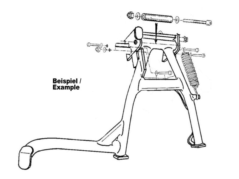Hepco & Becker Béquille principale Moto Guzzi V7 III Carbon / Milano / Rough (2018- | noir)