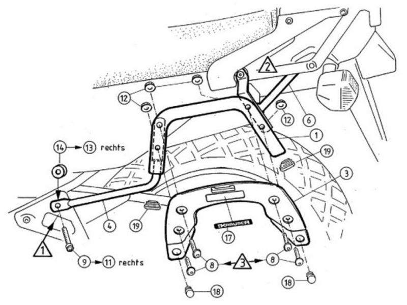 Krauser Porte-bagages Honda VFR 800 (2002-)