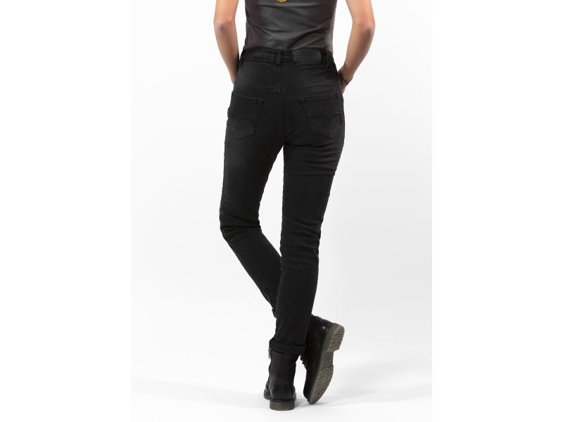 John Doe Betty High jeans moto femme (court | noir)