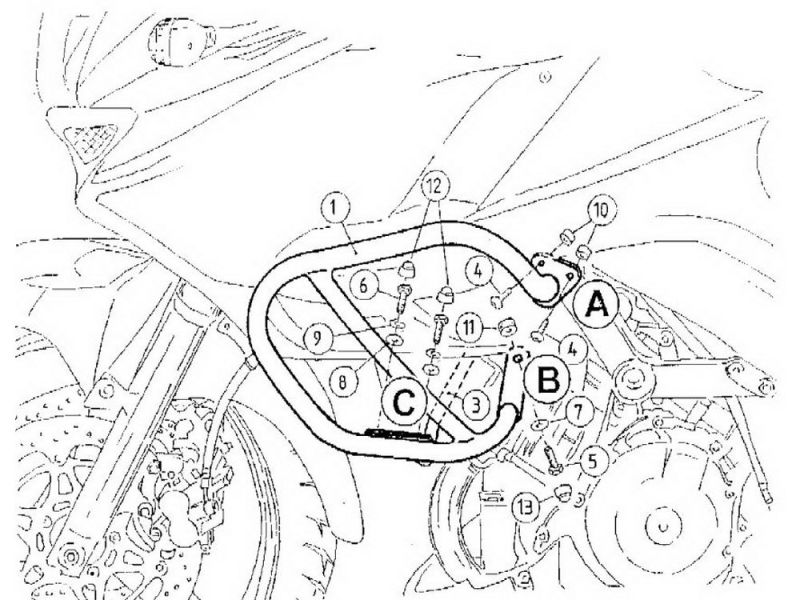 Hepco & Becker Pare-chocs Kawasaki KLV 1000 (2004-2008)