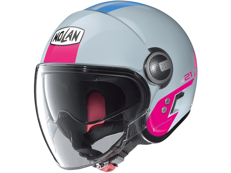 Nolan N21 Visor Agility Jethelm (weiß/pink/blau)