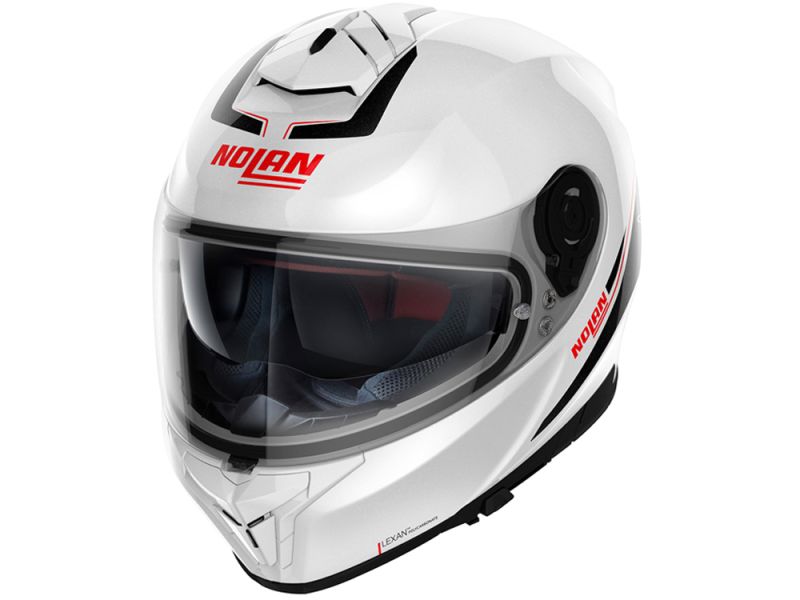 Nolan N80-8 Staple N-Com casque intégral (blanc / rouge)