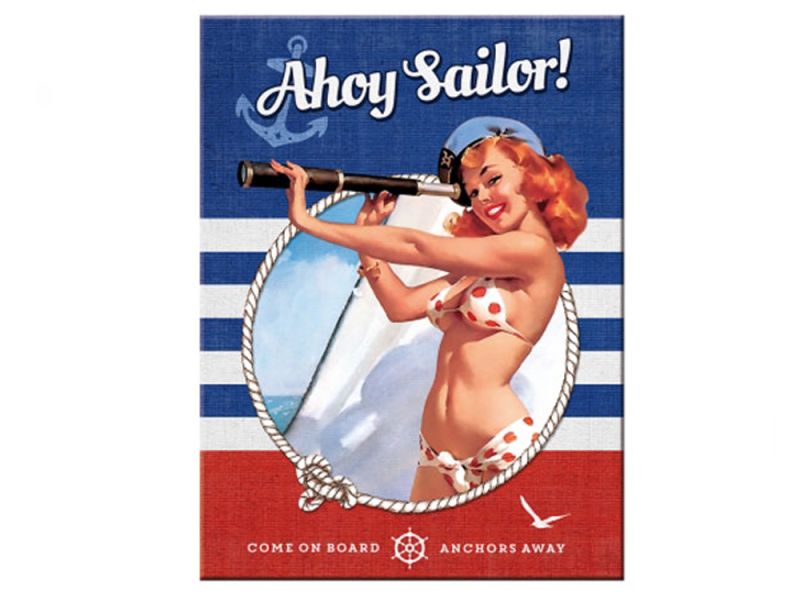 Nostalgic-Arts Pin Up Ahoy Sailor Aimant (6x8cm)