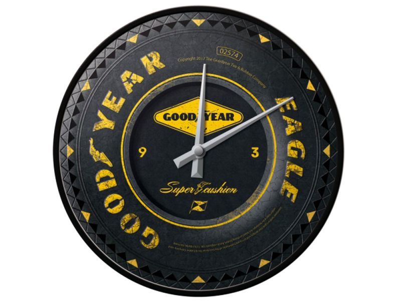 Nostalgic-Arts Horloge murale Goodyear Wheel