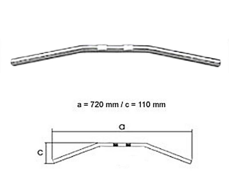 Fehling Drag Bar Small Guidon de moto 7/8" (72cm)