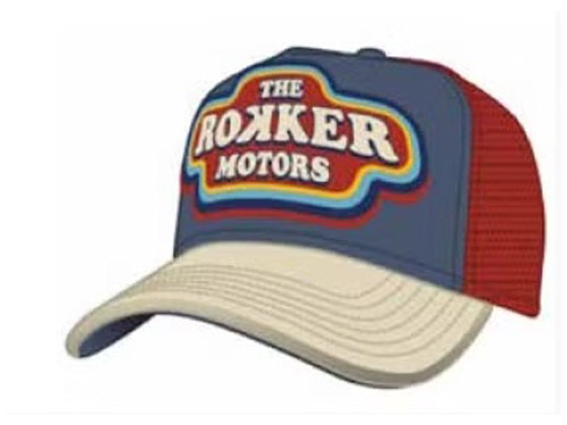 Rokker 70's Trukker Basecap (Dunkelblau/Rot/Beige)