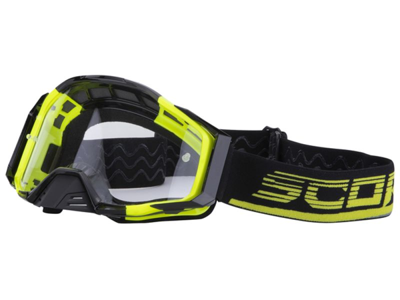 Lunettes de moto Scorpion E21 (jaune fluo / noir)