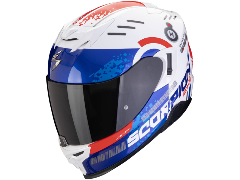 Scorpion EXO-520 EVO Air Titan Integralhelm (Weiß/Blau/Rot)
