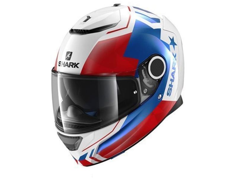 Shark Casque intégral Spartan Droze (blanc / bleu / rouge)