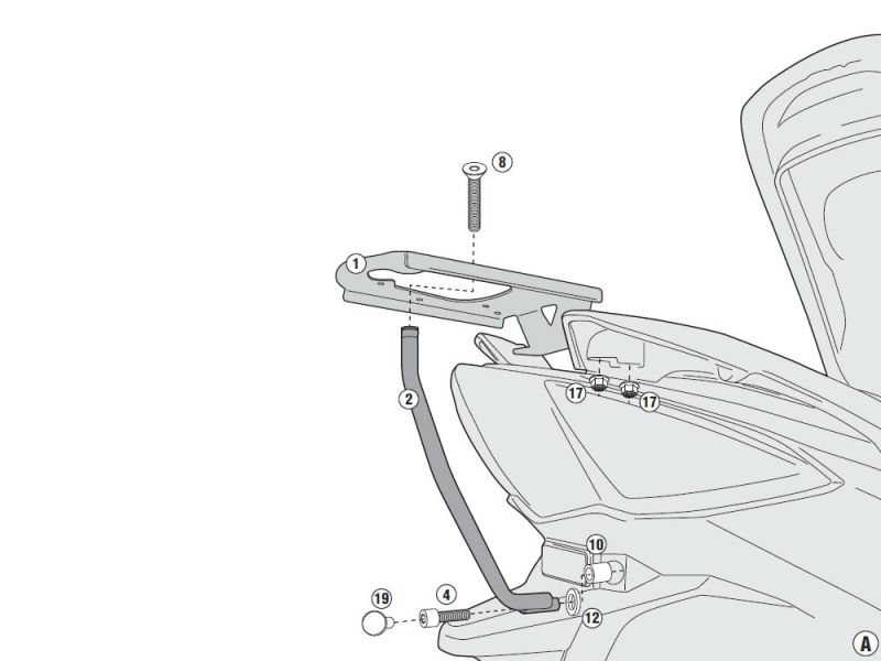 GIVI Monokey SR porte-bagages SYM GTS 300i Joymax (2012-)