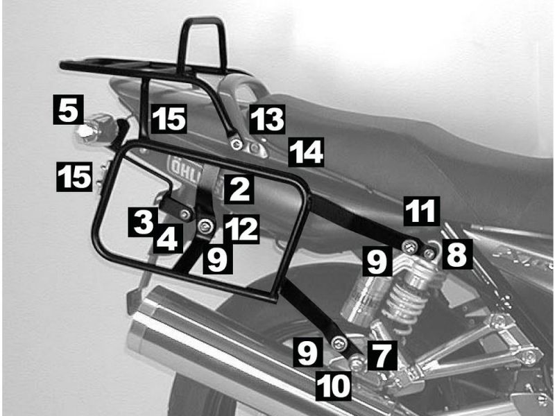 Hepco & Becker Porte-vélos complet Lock-It Yamaha XJR 1300 (2004-2006)