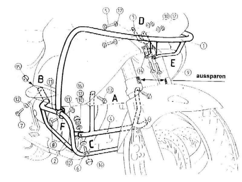Hepco & Becker Pare-chocs Honda NT 650 V Deauville