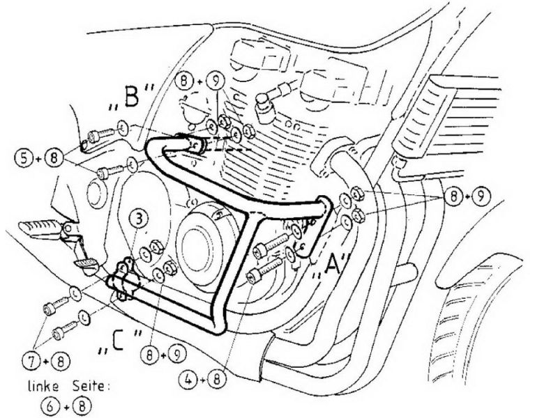 Hepco & Becker Pare-chocs Kawasaki ZR 7 (1999-2004) ZR 7 S (2001-2003)