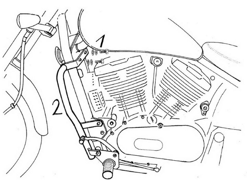 Hepco & Becker Barre de carrossage Kawasaki VN 800 (1995-2000)