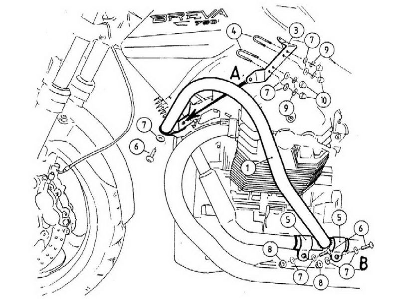 Hepco & Becker Pare-chocs Moto Guzzi Breva V 750 i.e.